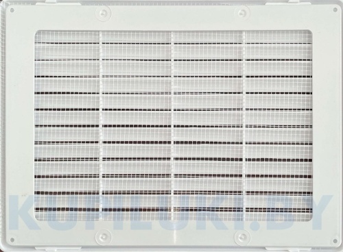 Фото Решетка вентиляционная горизонтальная 300x200 с рамкой, наклонные жалюзи в интернет-магазине napolke.by