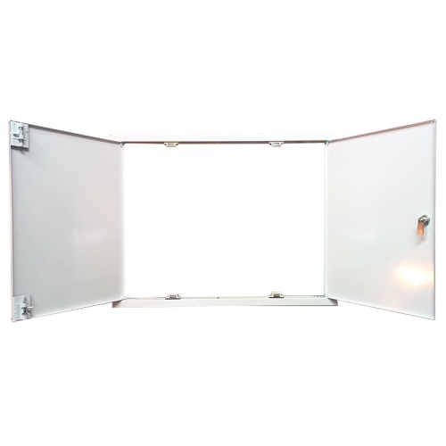 Фото Двухдверный металлический люк с замком 100х50 в интернет-магазине napolke.by Фото Двухдверный металлический люк с замком 100х50 в интернет-магазине napolke.by