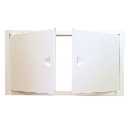 Фото Двухдверный металлический люк с магнитами 80х60 в интернет-магазине napolke.by