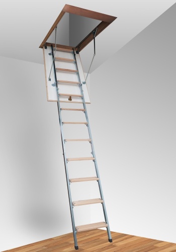 Фото Лестница чердачная металлическая ASTARK 120x60x311 в интернет-магазине napolke.by