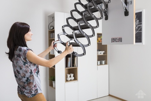 Фото Лестница ножничная термоизоляционная Fakro LSТ-B 70x120x280 в интернет-магазине napolke.by