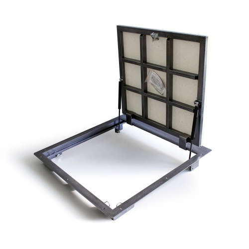 Фото Напольный люк с газовыми амортизаторами Портал 80-80 в интернет-магазине napolke.by Фото Напольный люк с газовыми амортизаторами Портал 80-80 в интернет-магазине napolke.by