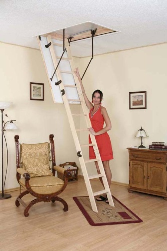 Фото Деревянная чердачная лестница Oman Termo 70x130x280 в интернет-магазине napolke.by