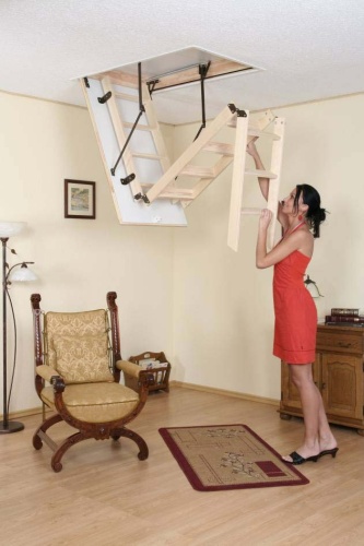 Фото Деревянная чердачная лестница Oman Termo 70x110x280 в интернет-магазине napolke.by