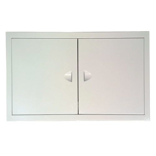 Фото Двухдверный металлический люк с магнитами 70х70 в интернет-магазине napolke.by