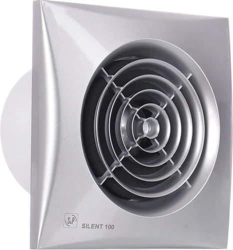 Фото Вентилятор вытяжной Soler&Palau Silent-100 CHZ SILVER (Датчик влажности + таймер) в интернет-магазине napolke.by Фото Вентилятор вытяжной Soler&Palau Silent-100 CHZ SILVER (Датчик влажности + таймер) в интернет-магазине napolke.by