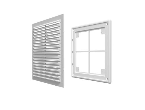 Фото Решетка вентиляционная вытяжная 180x250 с рамкой, разъемная в интернет-магазине napolke.by