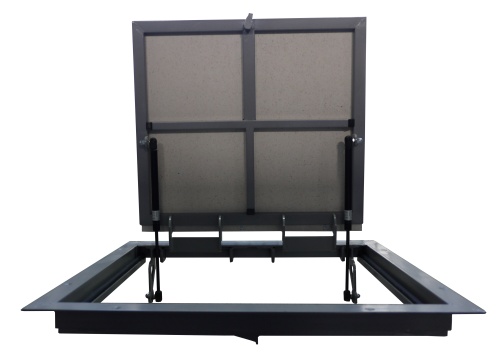 Фото Напольный люк с амортизаторами Стелс Лайт 90x100П в интернет-магазине napolke.by