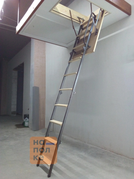 Фото Лестница чердачная металлическая ASTARK 120x55x280 в интернет-магазине napolke.by
